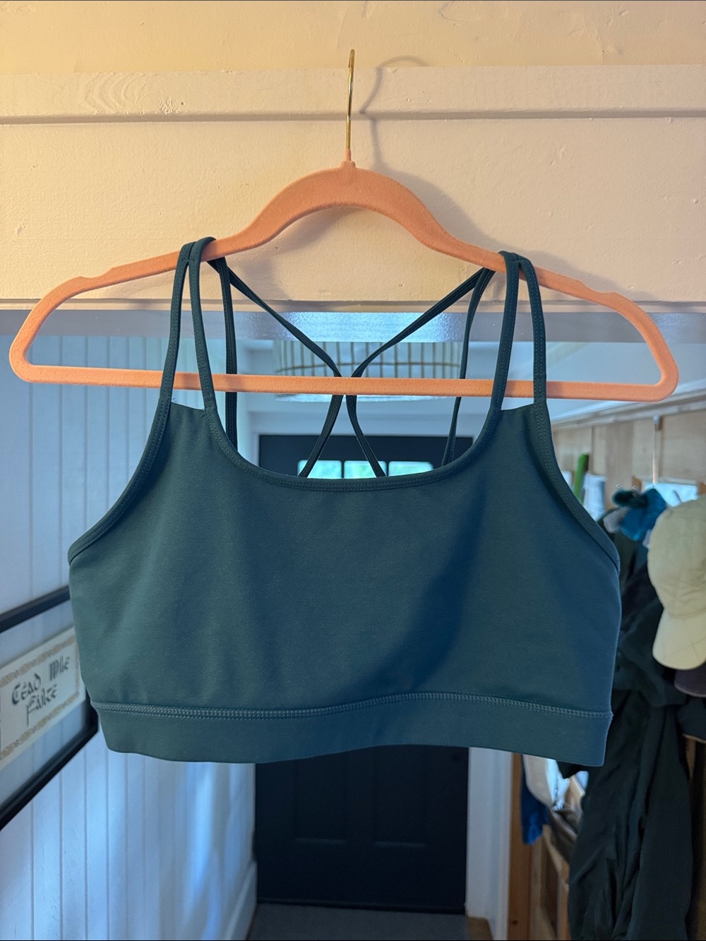 GAIAM Teal Double-Strap Sports Bralette